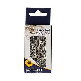 100 Pack Assorted Safety Pins