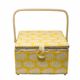 ExLarge Large Yellow Fern Sewing Basket